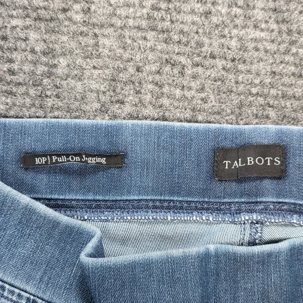 Talbots‎ Pull-On Jeggings Women's Size 10P Cascade Wash Blue Denim Slim Jeans